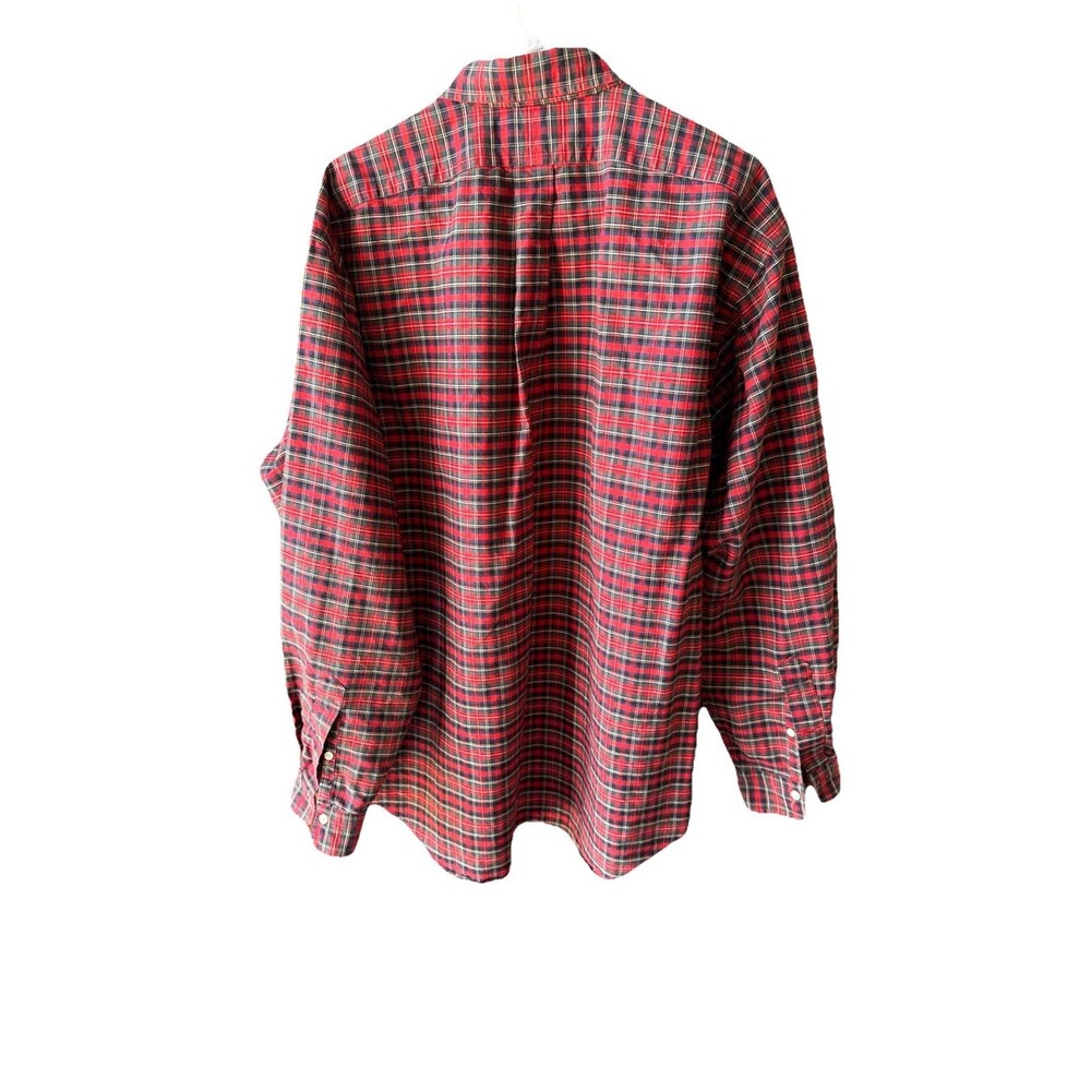Polo Ralph Lauren Shirt Mens XL Red Blue Green Plaid Button Down Preppy - Picture 10 of 10